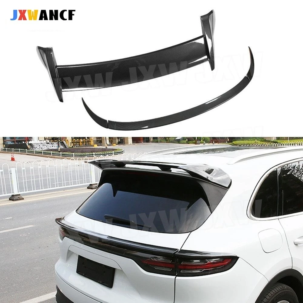 JXWANCF For Porsche Cayenne 2018 -2021 Carbon Fiber Rear Trunk Spoiler Wing Rear Trunk Wing Spoiler Car Accessories