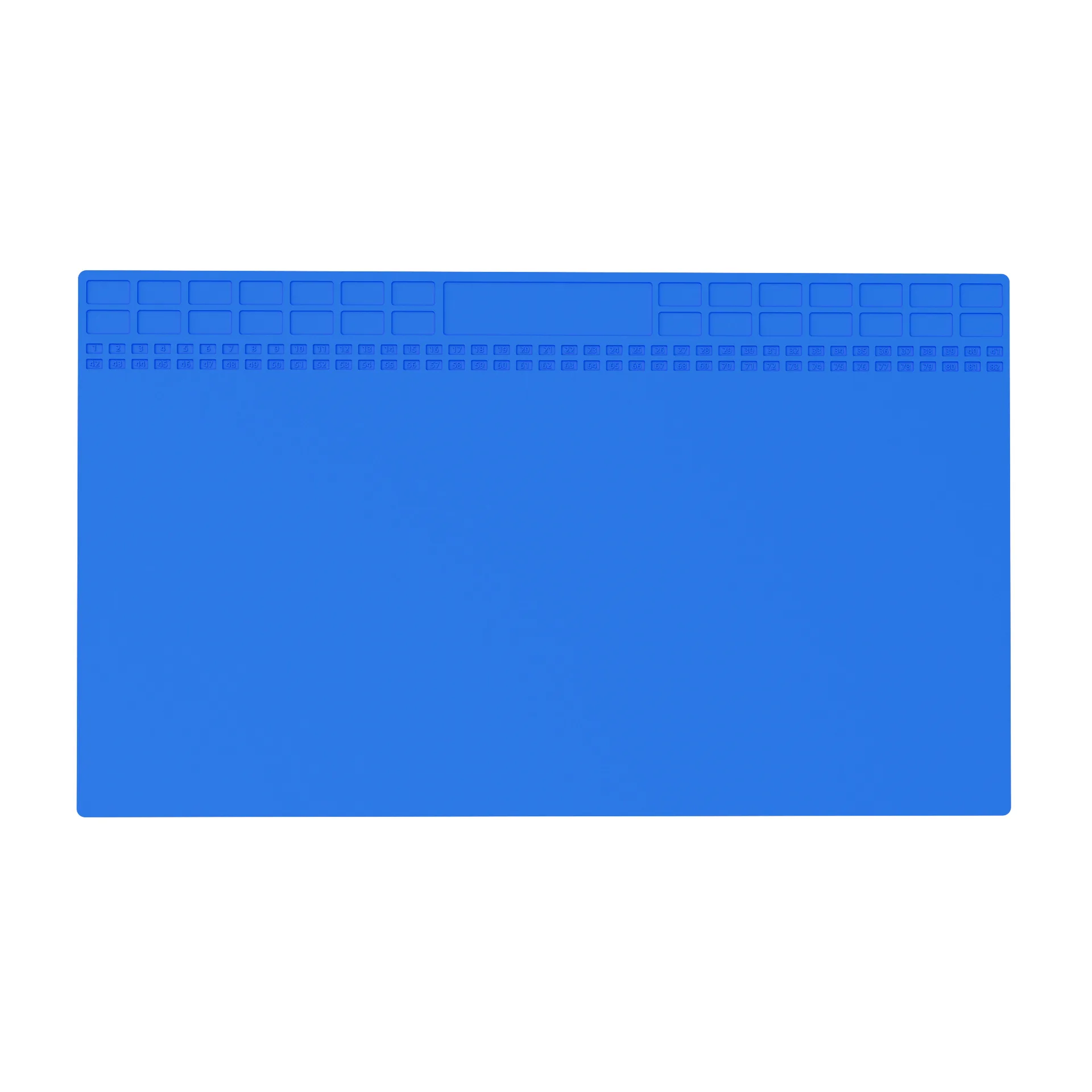 600x350mm Large Silicone Repair Mat with Screw Storage Slots Heat Resistant Anti-static Workbench Pad for Electronic Repair Tool