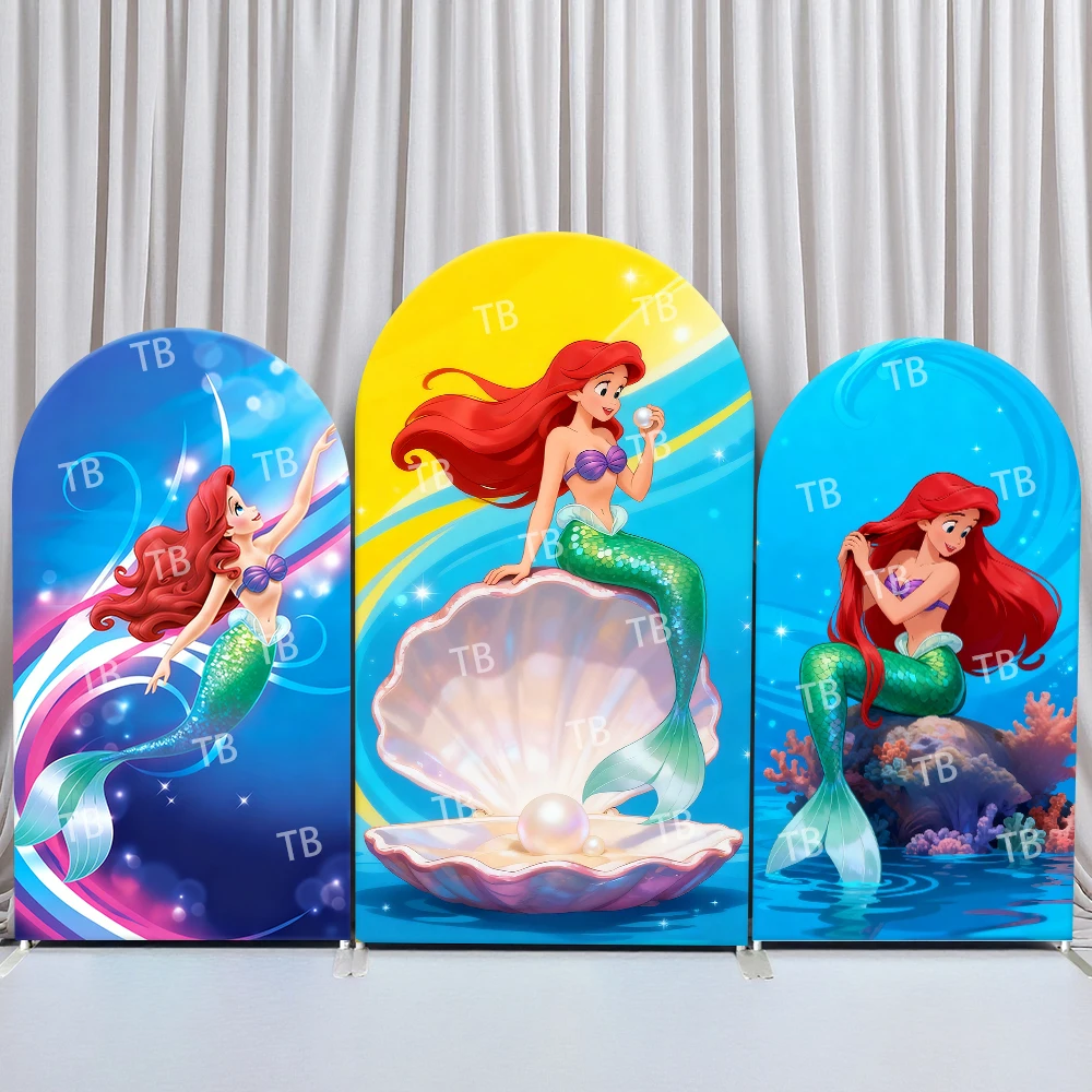 

TB Ariel Arch Backdrop Cover Sparkle Wave Underwater Scene for Birthday & Baby Shower Party Photo Booth Decor Props