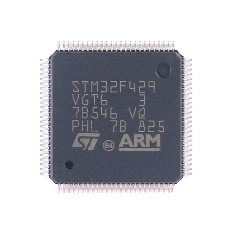 Original STM32F429VGT6, LQFP‑100 Package, ARM Cortex‑M4 Core 32‑Bit Microcontroller MCU Chip