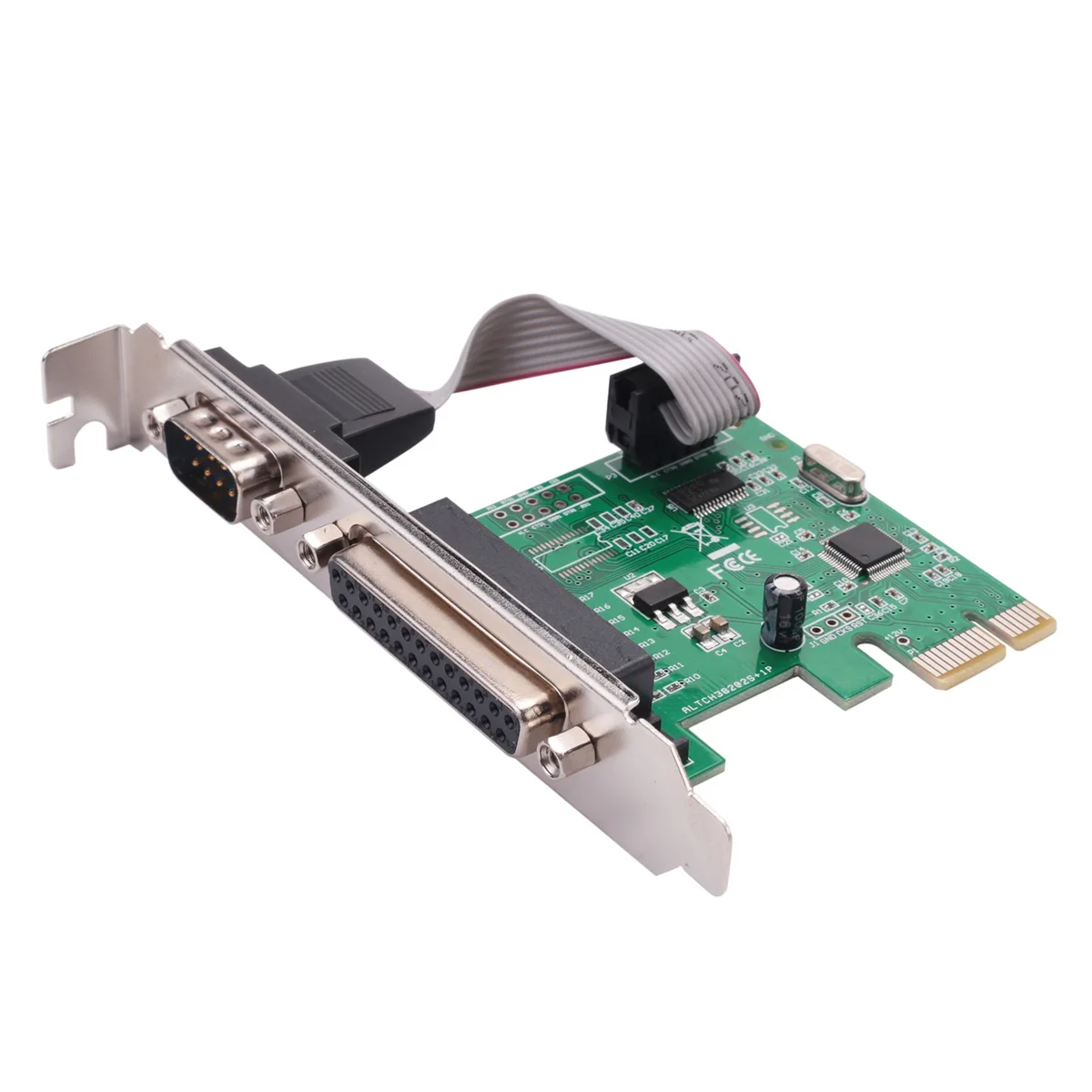 RS232 RS-232 Serial Port COM & DB25 Printer Parallel Port LPT to PCI-E PCI Express Card Adapter Converter WCH382L Chip