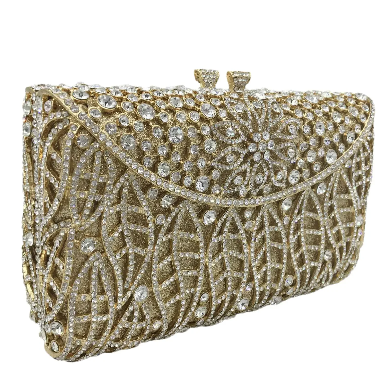 Boutique De FGG Bling Crystal Clutch Bags Flower Evening Bags and Clutches for Women Formal Wedding Party Rhinestone Handbags