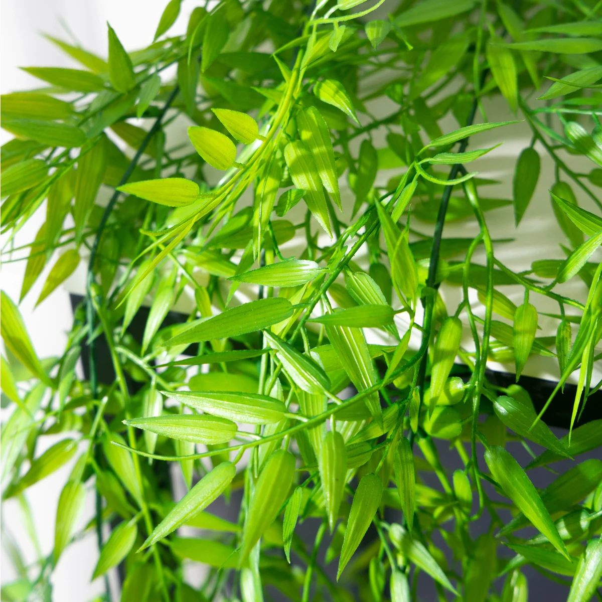 105 سنتيمتر طويل الاصطناعي معلقة النباتات فاينز النبات وهمية البلاستيك الصفصاف يترك جدار ريال اللمس شجرة يورق للمنزل حديقة ديكور #4