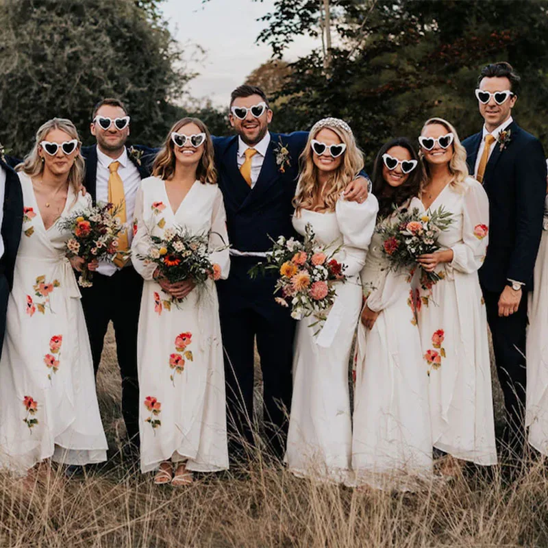 12-100Pcs Wedding Bridal Heart Shaped Sunglasses Party Favors Gift for Guests Bachelorette Hen Party Glasses Bridal Shower Decor view 4