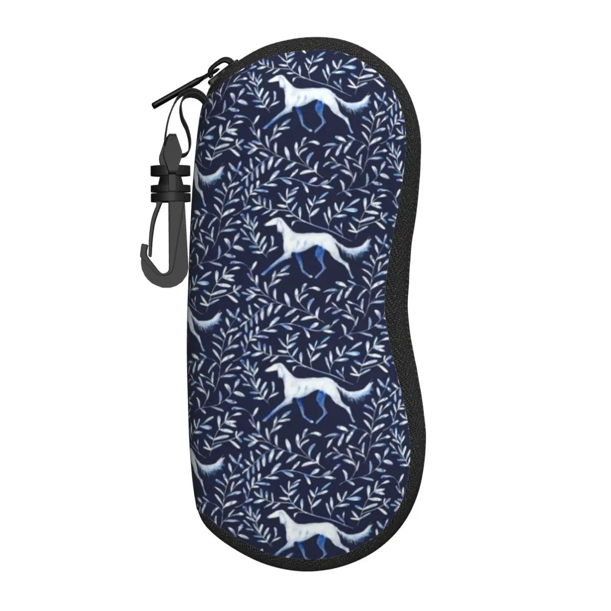 Custom Saluki Greyhound Glasses Case Stylish Whippet Sighthound Dog Shell Eyeglasses Case Sunglasses Box