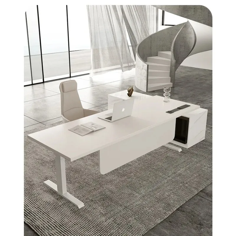 HTElectric Lifting Table Adjustable Standing Desk Solid Wood Bench Embedded Socket Ready to ship and purchase with peace of mind