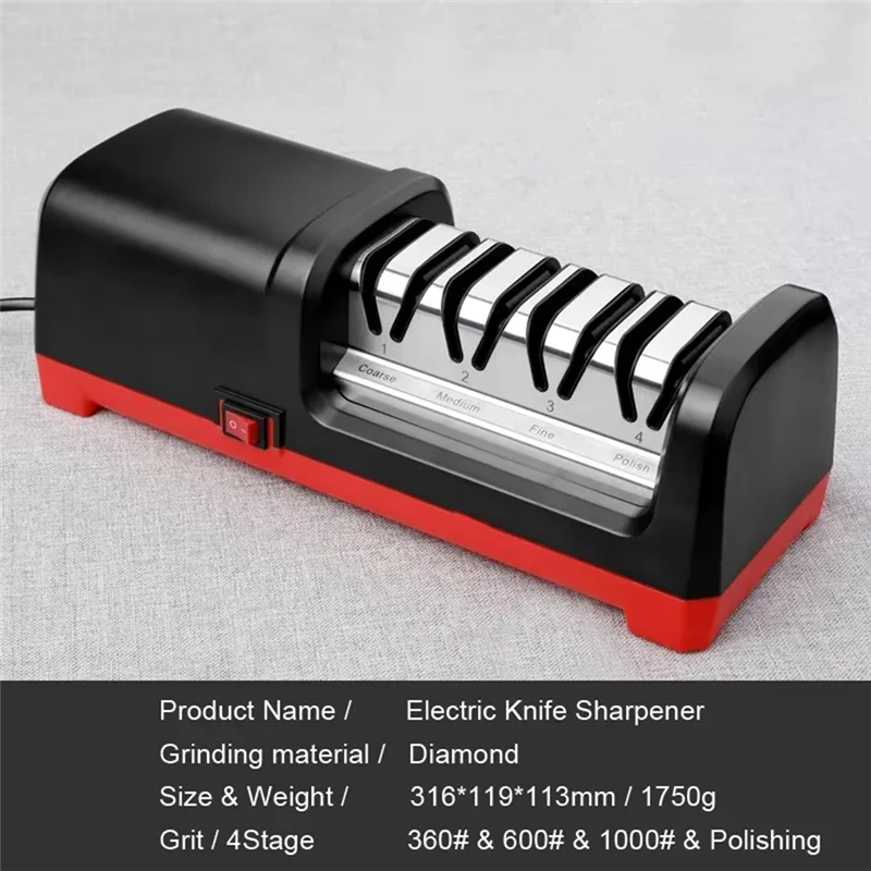 

HLZS-TG2102 Professional Electric Knife Sharpener Power 18W EU Plug