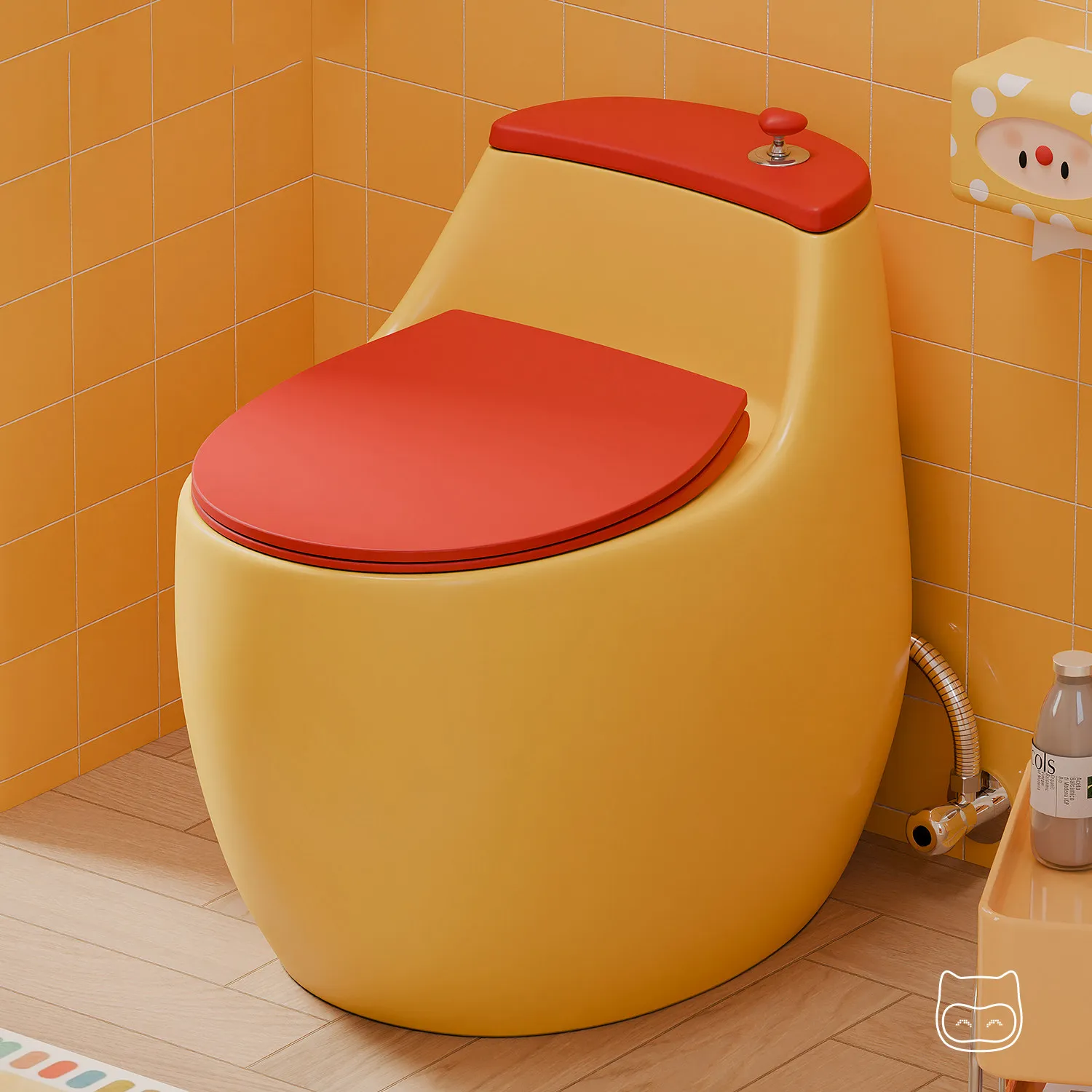 Color bathroom dopamine toilet large diameter personalized ordinary toilet siphon mute high impulse toilet
