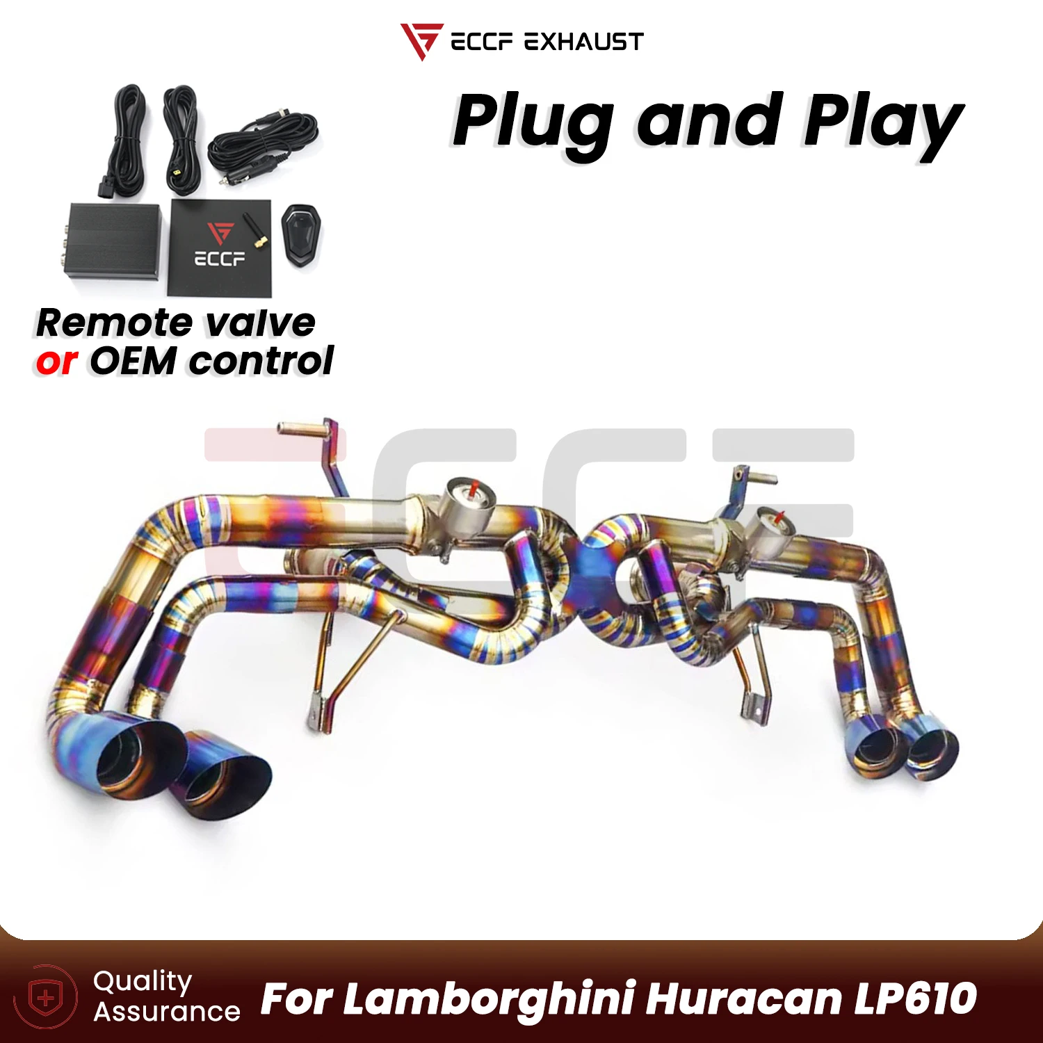 Sporty Pneumatic Valve Titanium Exhaust System For Lamborghini Huracan LP610 Plug and Play Performance Upgrade Easy Installation
