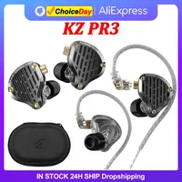 KZ PR3 In Ear Wired Monitor Earphones HiFi Bass Monitor Earbuds 13.2MM Planar Driver Music Headphones Noise Cancelling Headset