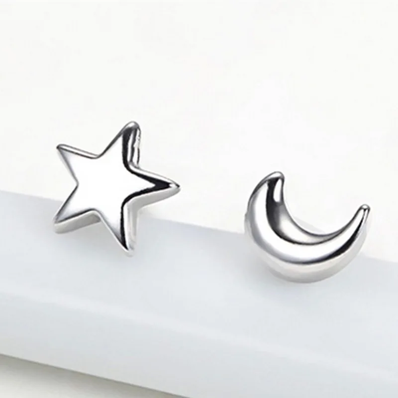 2024 New Star Moon Earrings for Women Asymmetric Fashion Classic Stud Earrings Party Gift Girls Women\'s Fine Jewelry