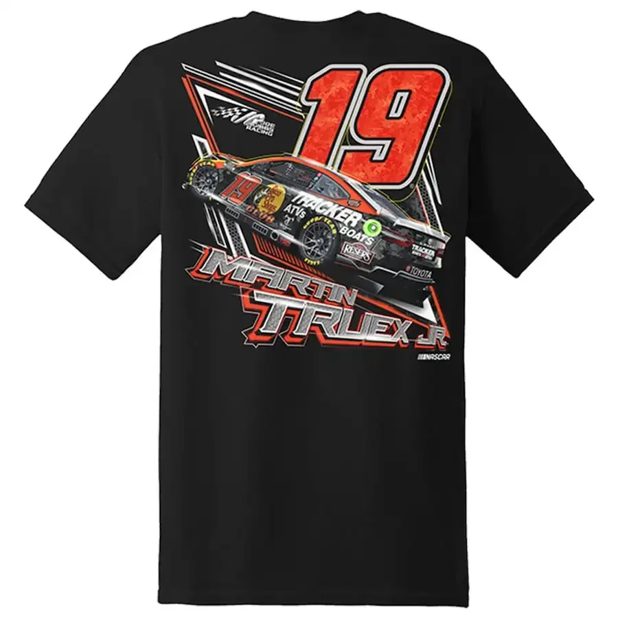 Martin Truex Jr 19 Motor Sports Racing Men's Athletic Lightweight Cotton Classic Short Sleeve Crewneck T-Shirt Tee Shirt