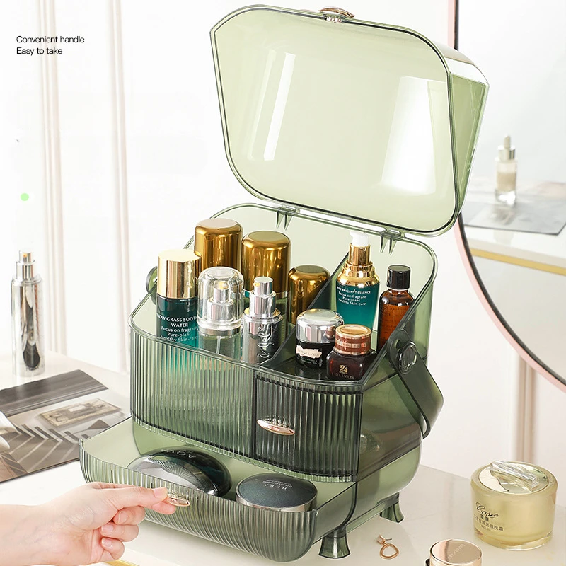 

Light Luxury Cosmetics Storage Box Bedroom Storage Cabinet Modern Simple Storage Rack