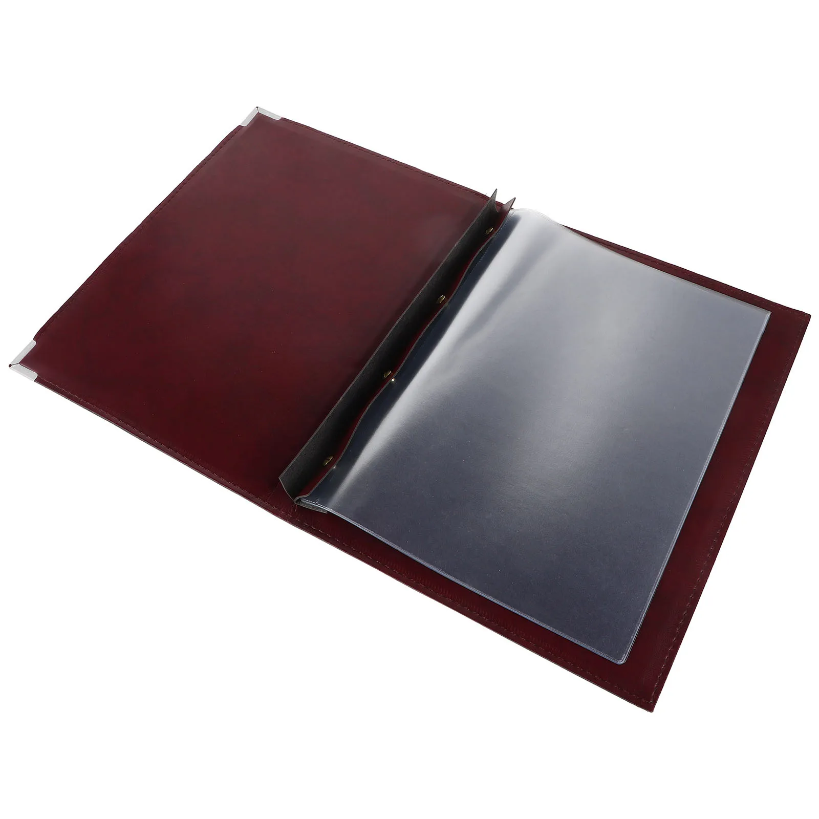 Cartella menu trasparente trasparente da 8 pagine Copertura menu sostituibile per ristoranti Organizzatore di esperienza da pranzo di classe