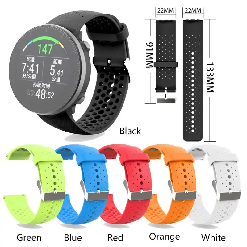 F3MA Suitable for POLAR for M Durable Sweatproof Bracelet Adjustable Sports Silicone Replacement Bands Smartwatch Str