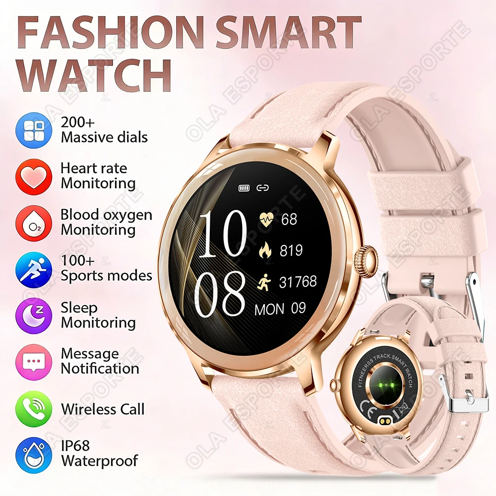 

For Android IOS Smart Watch Women Bluetooth Smartwatch Heart Rate Blood Oxygen Waterproof Sport Smart Band Watch Ladies 2026 New