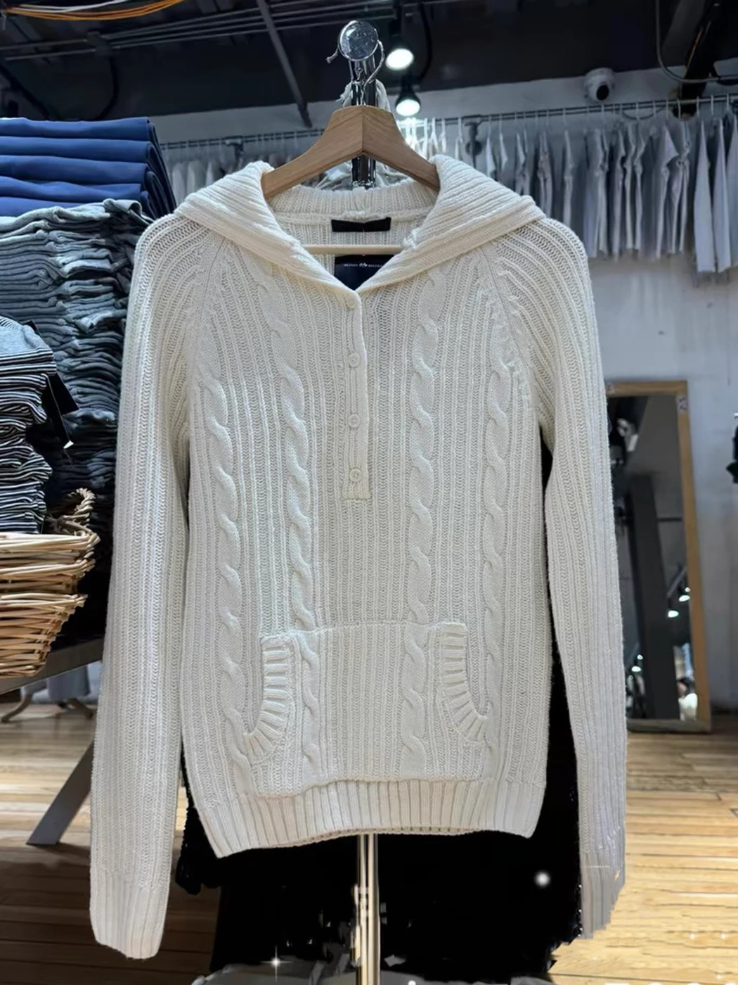 Pull à capuche tricoté torsadé pour femmes, vêtements de printemps, manches longues, pull décontracté pour filles, doux Preppy, Y2k
