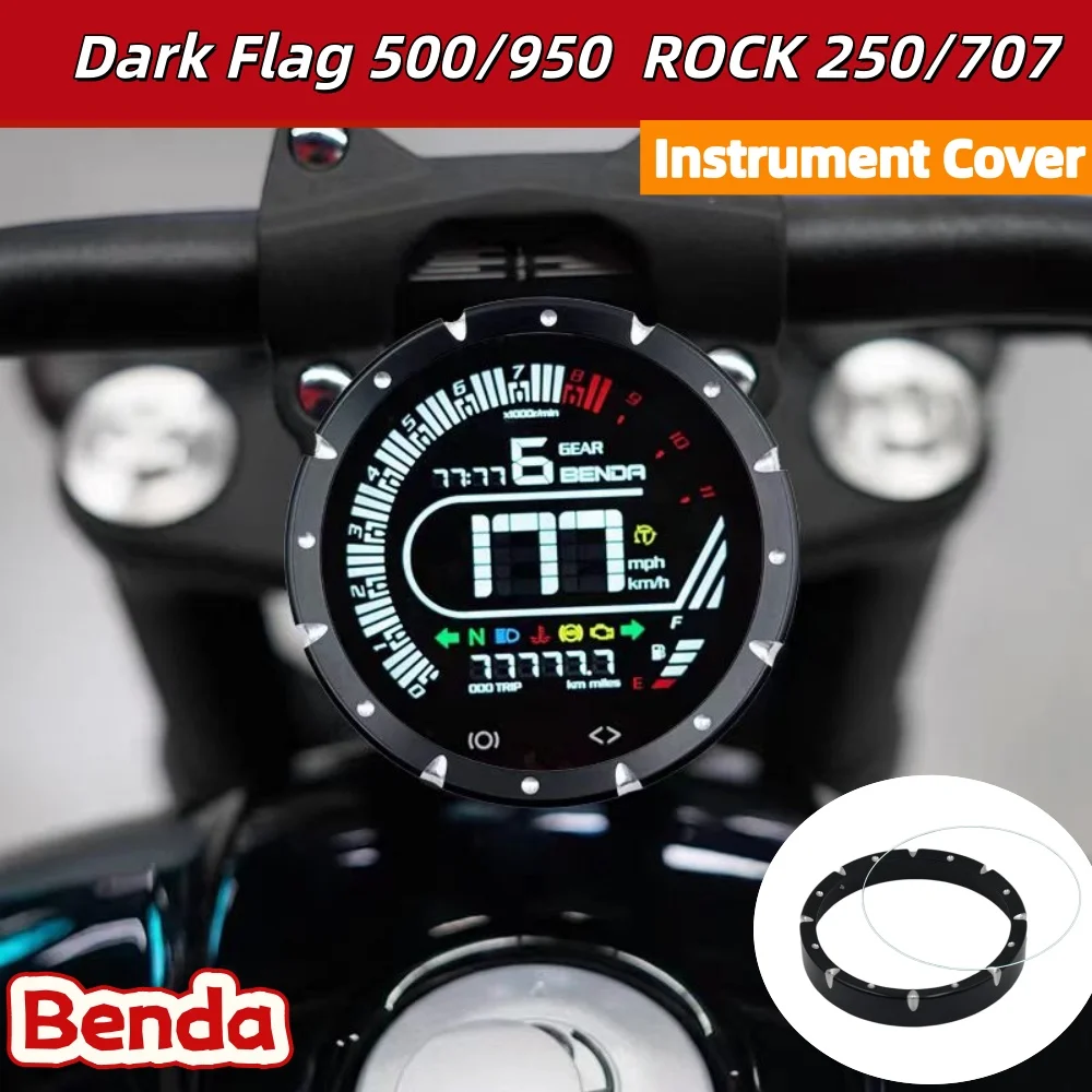 

Benda Dark Flag 500 950 Modified Instrument Cover ROCK 250 707 Instrument Decorative Protective Cover Speedometer Accessories
