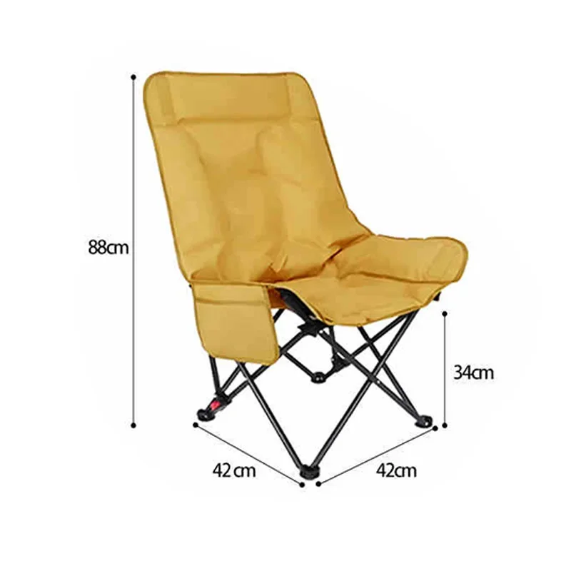 Adjustable three-speed high-back moon chair outdoor folding picnic camping portable stool