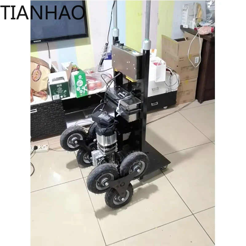 Electric Stair Climber Moving truck on 6 wheels Stair Climbing Tracked Transporter Foldable Trolley Cart up and down stair
