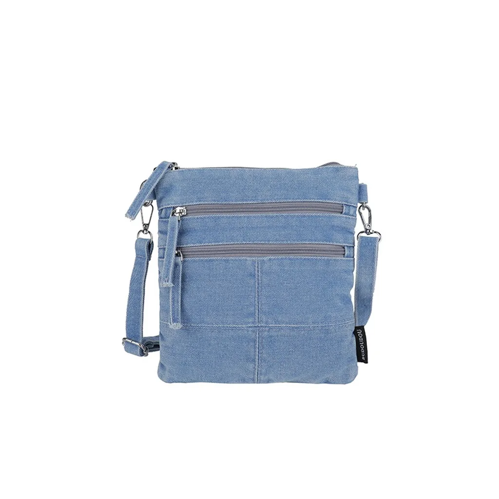 Denim Crossbody Bag Simple Women'S Handbag Casual Tote Bag Detachable Adjustable Strap Bag For Hand Carry Crossbody Carry