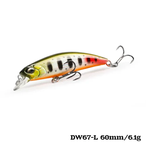 TSURINOYA 60S Señuelos de Pesca de pececillo hundido DW67 60mm 6,1g Jerkbait Venta caliente arroyo lubina trucha cebo Mini Crankbait Wobblers