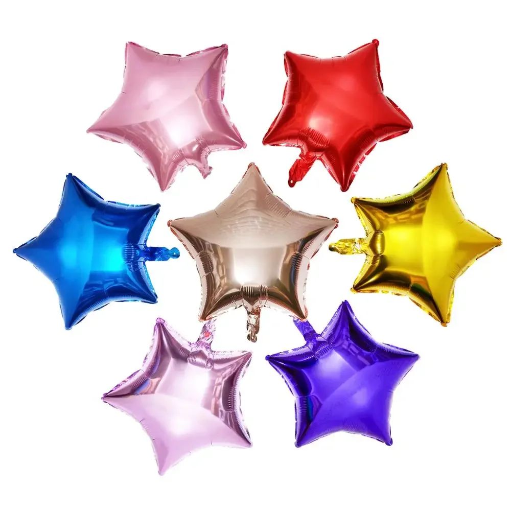 10pcs/10 inch Five-pointed star foil balloon baby shower wedding children's birthday party decorations kids balloons