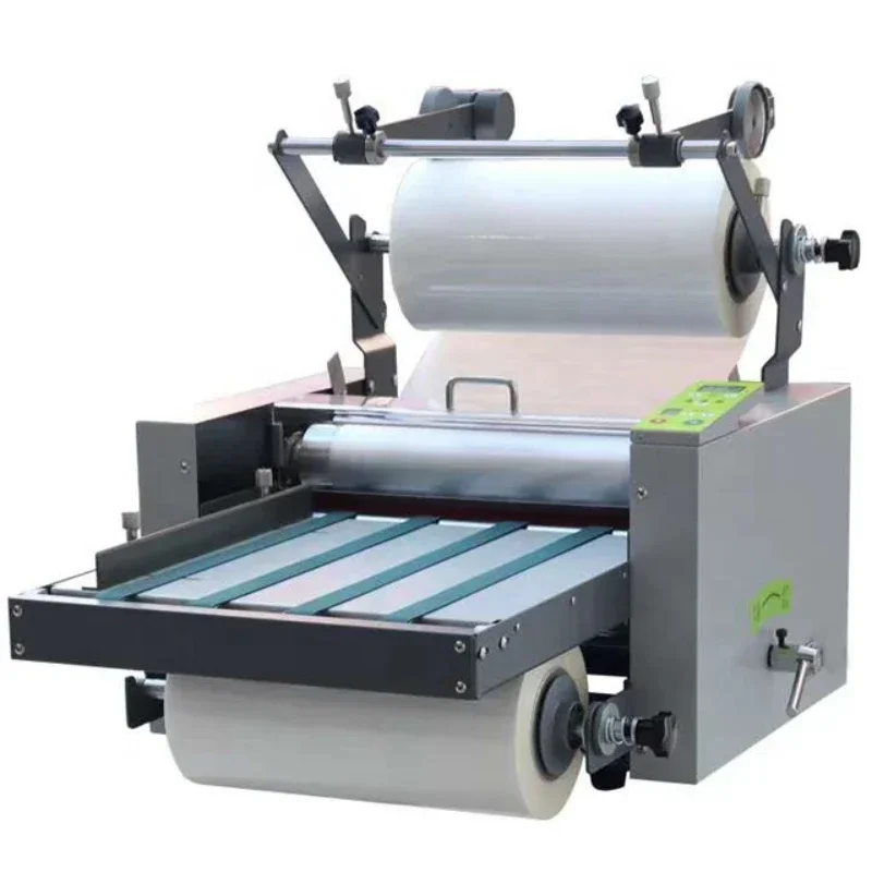 automatic roll to roll roller laminating machine with metal roller paper hot roll laminating machine for printing shop