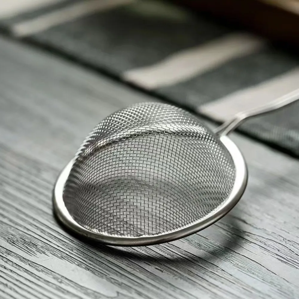 Stainless Steel Fat Skimmer Spoon Multipurpose Long Handle Fine Mesh Strainer Spoon Kitchen Tools Oil Sieve Filter Colander
