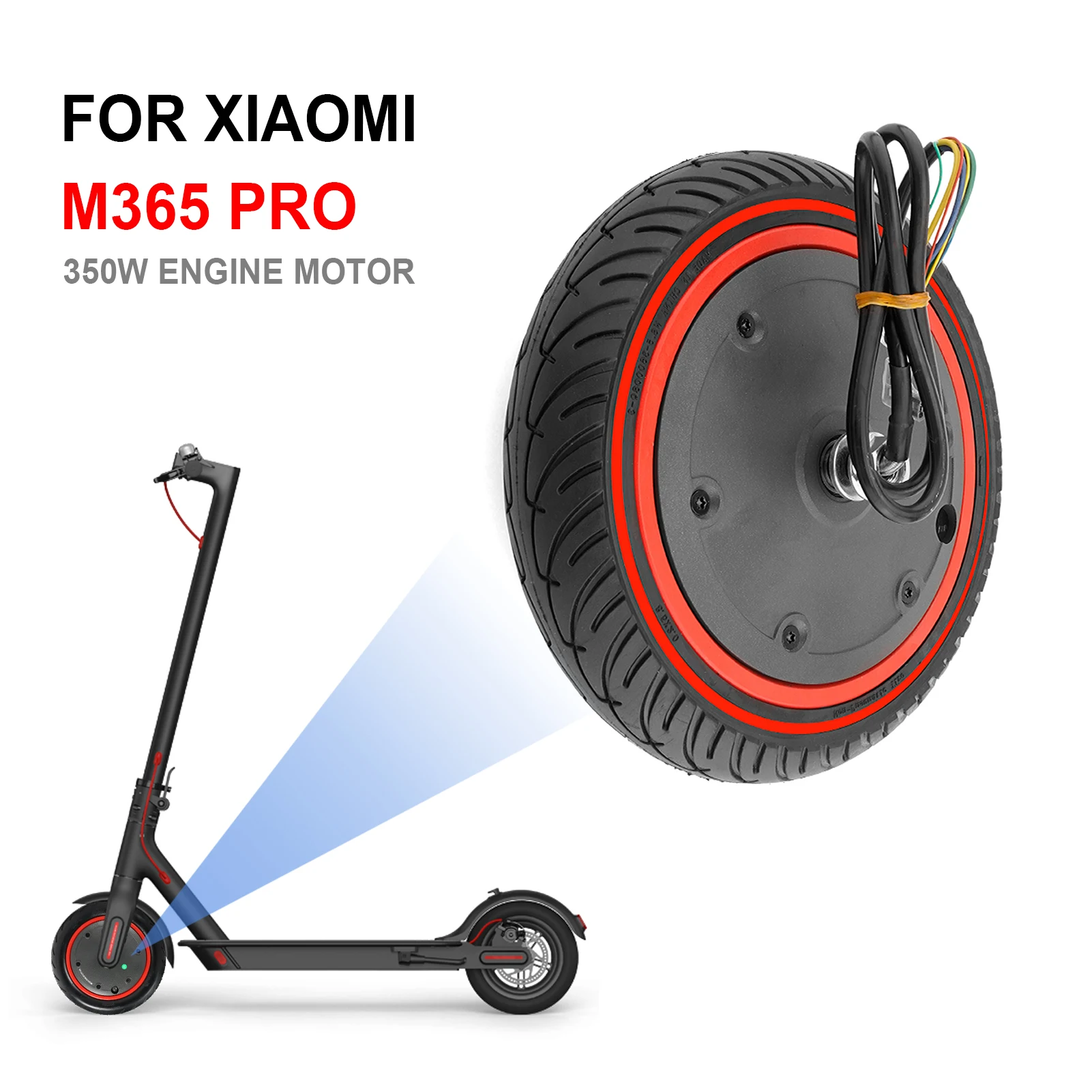 

For Xiaomi M365 Pro Electric Scooter 36V 350W Motor Wheel Accessories Engine Motor Wheeel Wheel Anti-skid Tire Replacement 2024