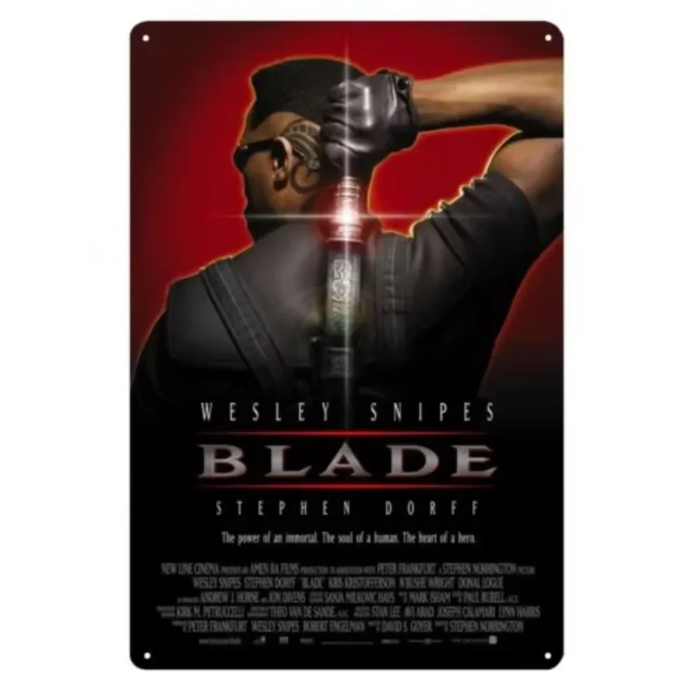 

Blade Wesley Snipes Movie Metal Poster Tin Sign 12x8inch 20x30cm 16x12inch 40x30cm