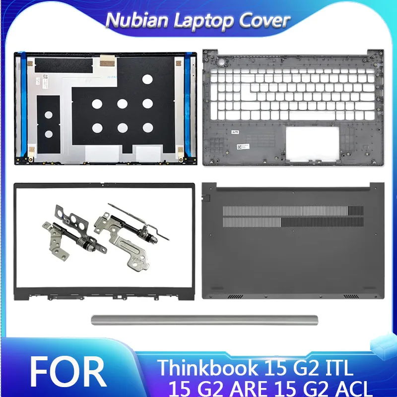 

New For Thinkbook 15 G2 ITL 15 G2 ARE 15 G2 ACL LCD Back Cover Front Bezel Hinges Palrmest Lower Bottom Case Silver
