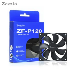 Zezzio ZF-P120 120mm PC Case Cooling Fan 3PIN/2PIN Molex Port High Air Volume Quiet Cooler Fan