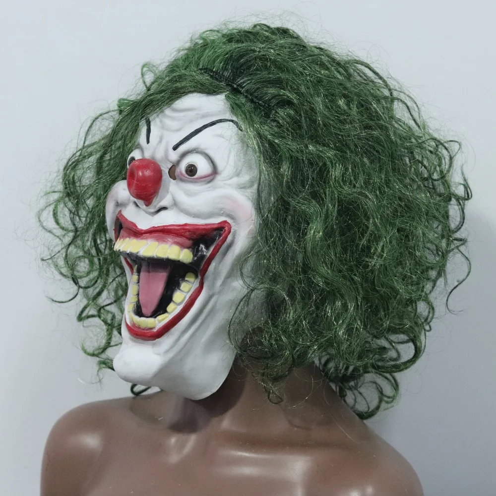 Ein gruseliger Latex-Clown-Maske, Latex-Teufelsmaske, Kostüm-Requisite für Erwachsene, Einheitsgröße – Detail 2