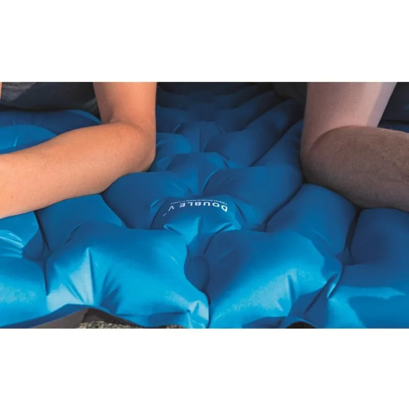 وسادة نوم قابلة للنفخ مزدوجة على شكل حرف V من KLYMIT |   مرتبة سرير هوائي سميكة وخفيفة الوزن وسهلة النفخ وقابلة للطي للتخييم وحقيبة الظهر