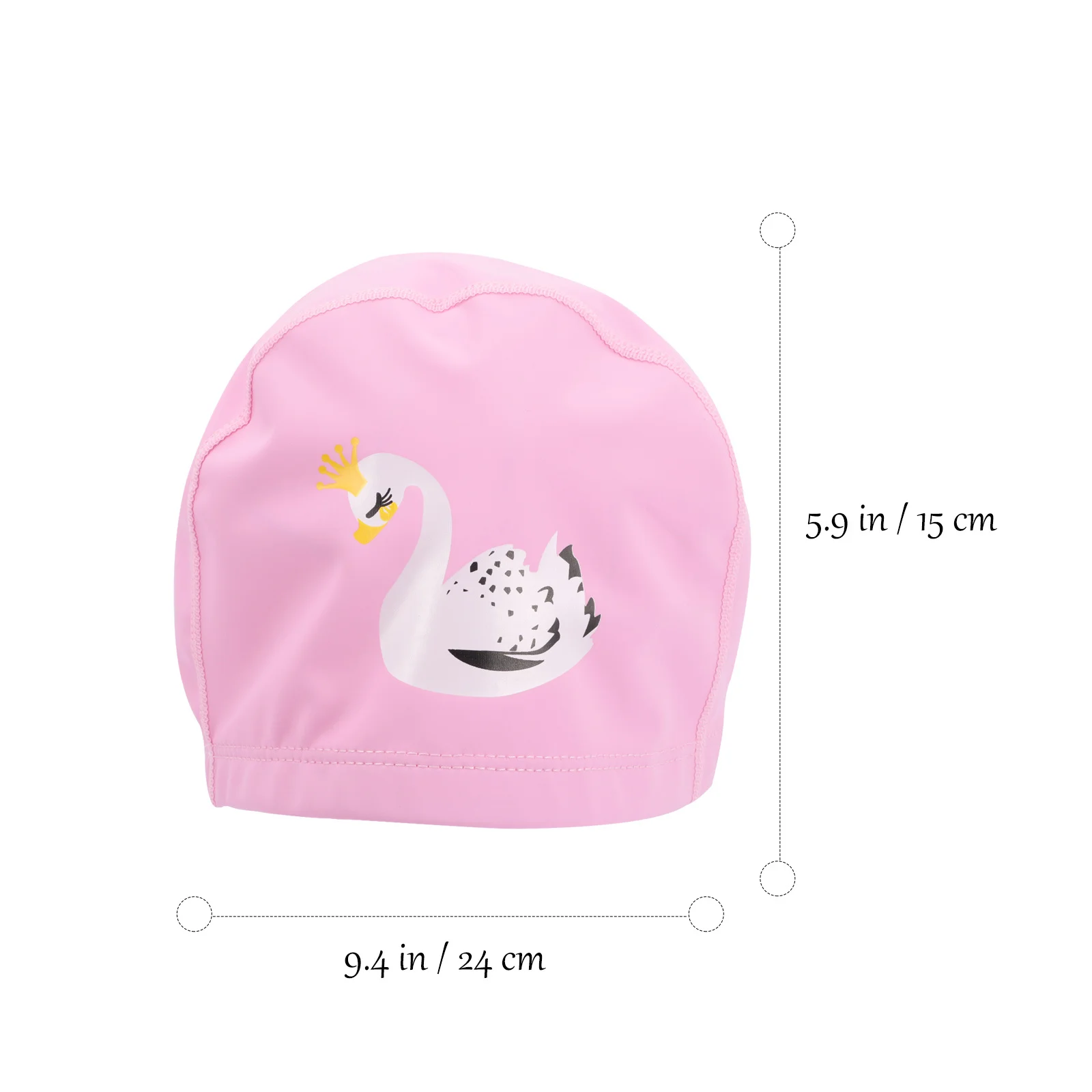 قبعة السباحة PVC الكرتونية قبعة السباحة المرنة المقاومة للماء لحماية الأذن غطاء رأس السباحة للسباحة