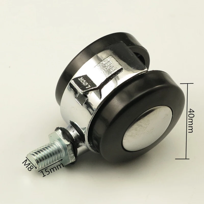 4pcs Office Chair Caster Wheels Alloy Universal Wheels Silent Swivel Casters Rolling Rollers Brake Caster Furniture Hardware