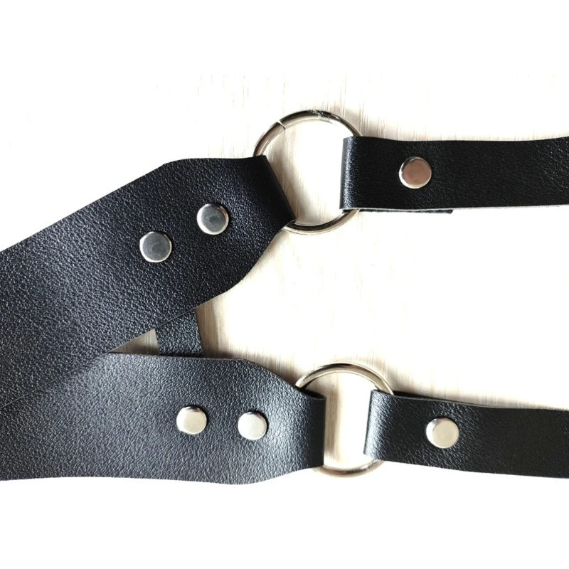 R1WE قناع معصوب العينين من جلد البولي يوريثان قابل للتخصيص للنساء، ملحقات الحفلات التنكرية #5