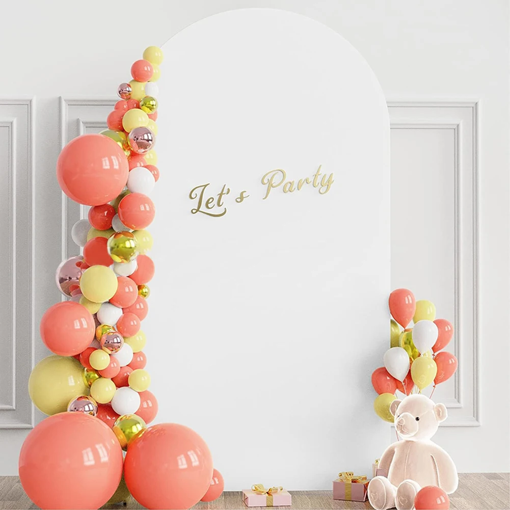 Round Top Double Sided Arch Backdrop Cover For Decorating Birthday Party Wedding Ceremony Bridal Shower