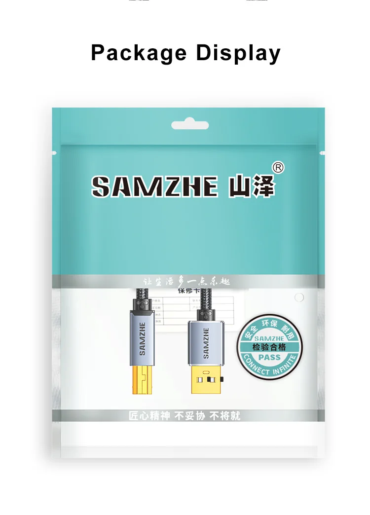 SAMZHE USB-Druckerkabel USB Typ B Stecker auf A Stecker USB 3.0 2.0 Kabel Treiberfrei für Canon Epson HP Drucker DAC USB-Drucker – Detail 10