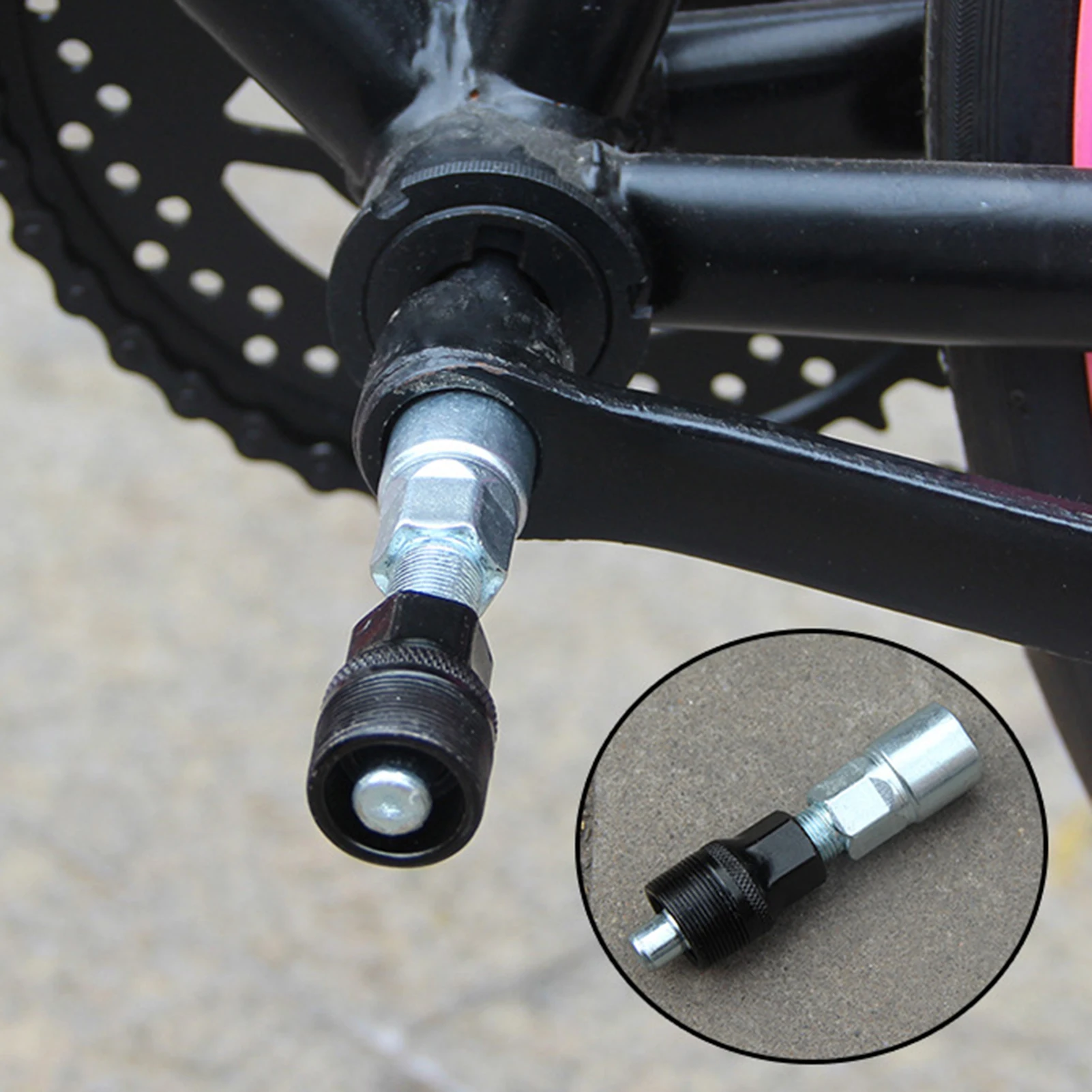 Bicycle Crank Removal Tool Power Bottom Bracket Tool with Removable Head for Tight Clearance Bikes