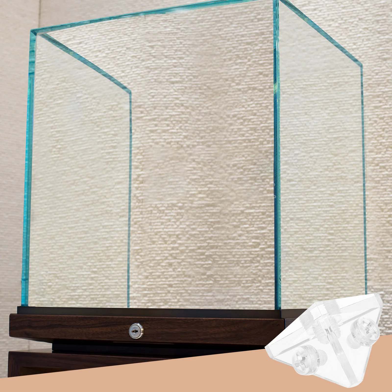 

10Pcs Acrylic Corner Brackets Clear Angle Brackets for Box Shelf Jewelry Case Corner Braces Screws Included Shelf Bracket