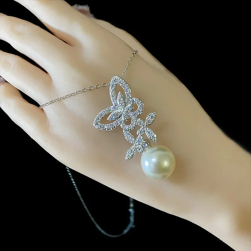 MDLMoissanite1style الأحجار الكريمة اللؤلؤ قلادة NVnv مطلية بالذهب أعماق البحار الأسترالية الأبيض شل حبة قطرات قلادة #2