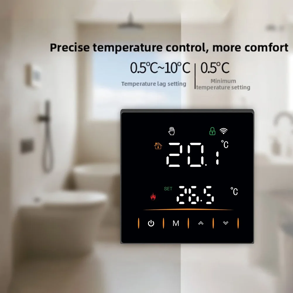 

Нагревательный термостат Wi-Fi для газового котла с горячей водой и водяного подогрева пола с удобным сенсорным дисплеем