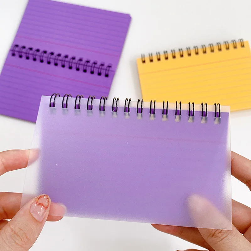 1PC Simple horizontal lines colorful tearable coil book index card small book creative note book