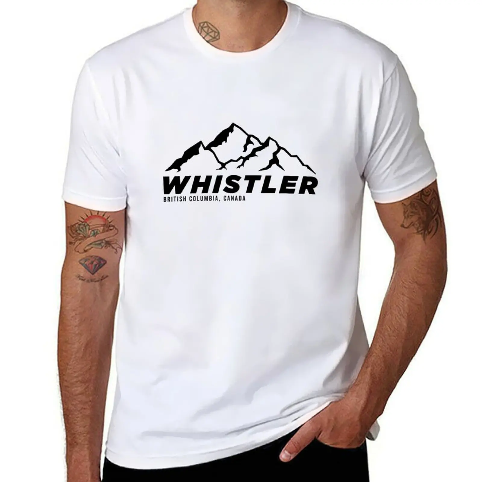 

Ski Whistler B.C Canada Skiing and Mountain Biking Paradise T-Shirt t shirts for man slim fit mens graphic t shirts T-shirt