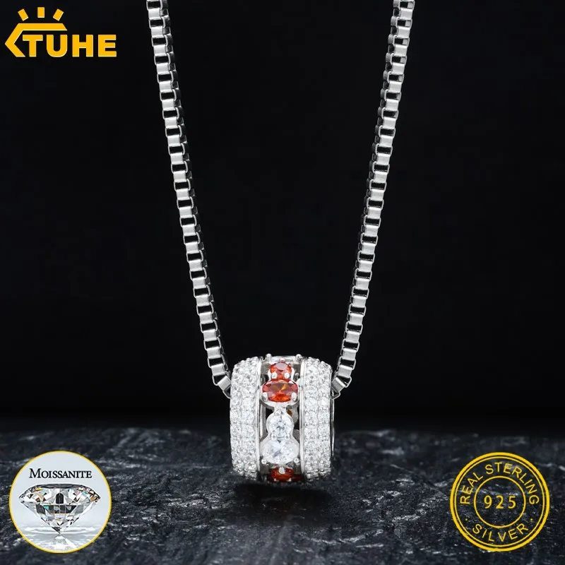 TUHE High Quality Calabash Ring pendant Sterling Silver VVS1 Moissanite Pendant Necklace For Men Women Hip Hop Jewelry Gift