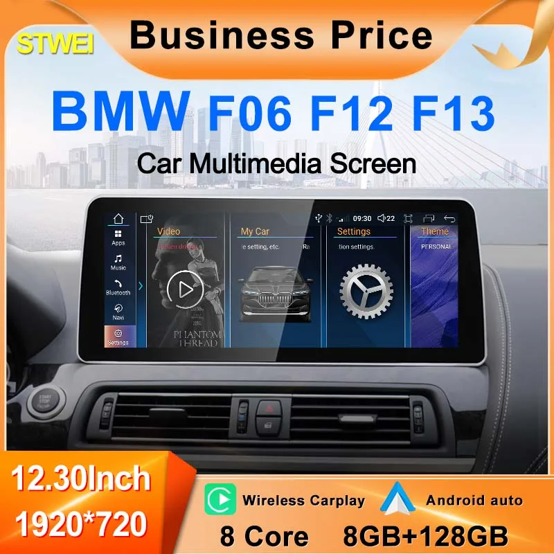 

2024 New ID6 ID7 ID8 UI Android System Wireless Carplay AUTO For BMW 6Series F12 F13 CIC NBT Car Video Players Gps Navigation