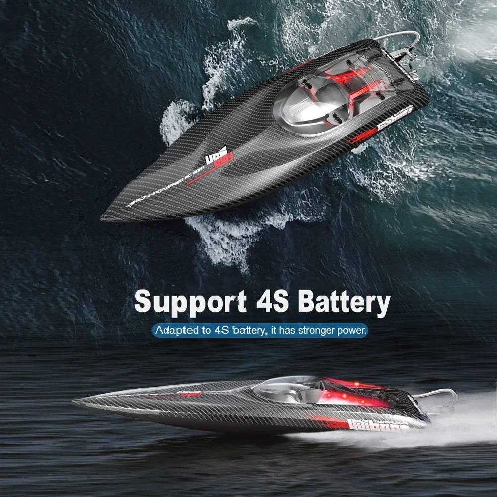 UDI022 4CH RC Speedboat 650MM 50KM/H High Speed Boat 2.4G Brushless Radio Control Speed Alloy Steel Boat Toys Low-Battery Alarm