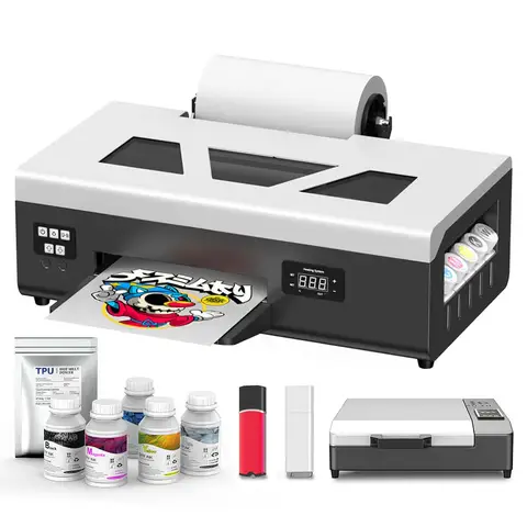 A4 DTF Printer Machine Transfer Direct to Film Built-in White Stirring Ink Circulatory, Automatic Cleaning For T-Shirts Printing